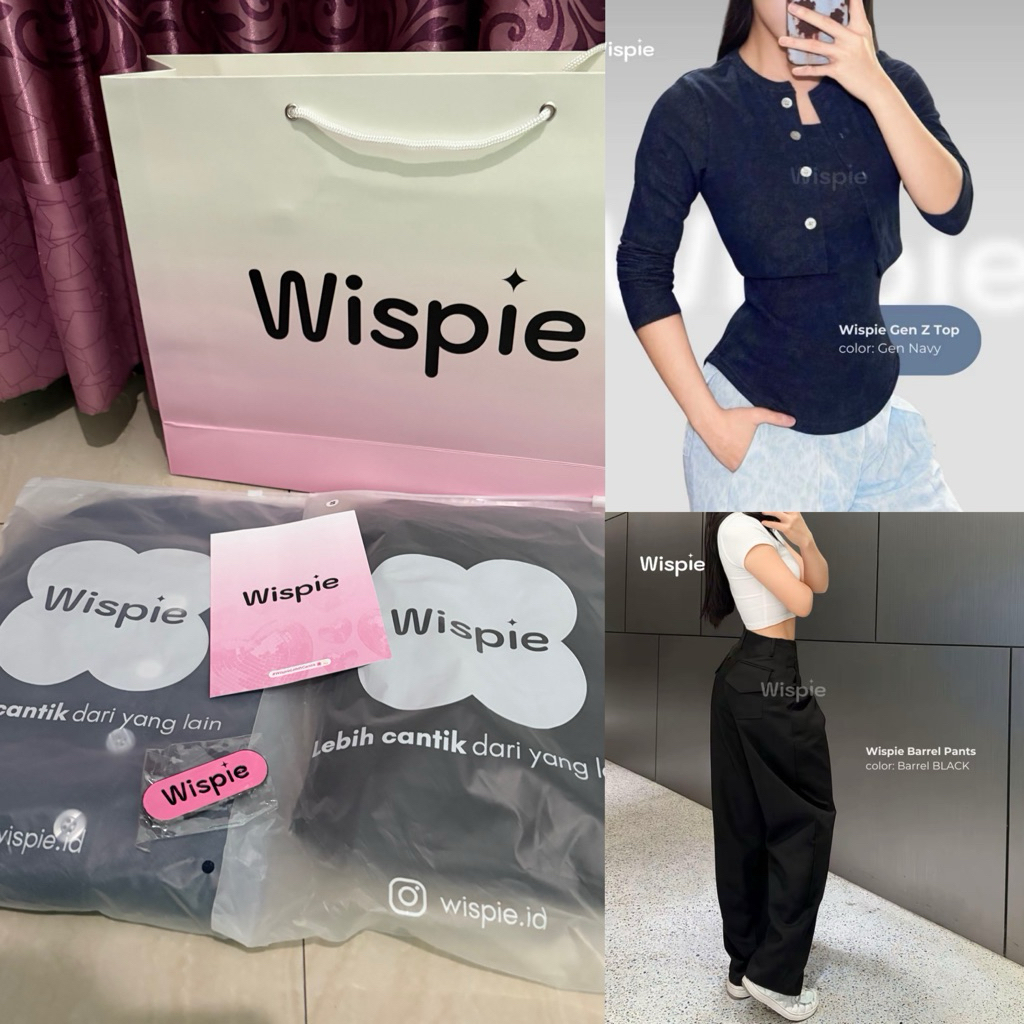 WISPIE Gen Z Top dan Barrel Pants
