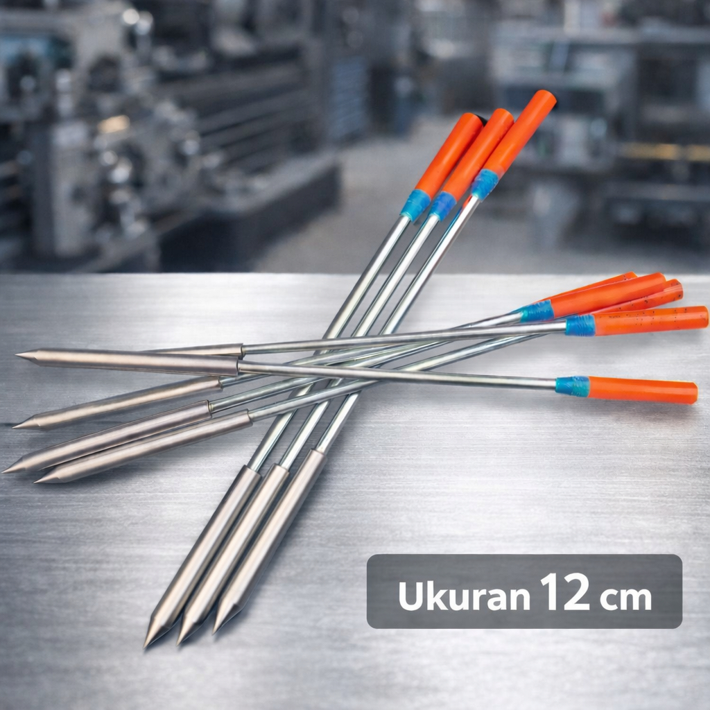 ( isi 10 biji) Mata Paser Ikan Logam 4,5 mm paser ikan ukuran 12 CM