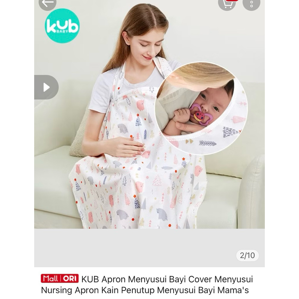 apron menyusui preloved
