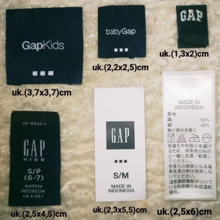 tag baby gap kids label size wash misc 54023