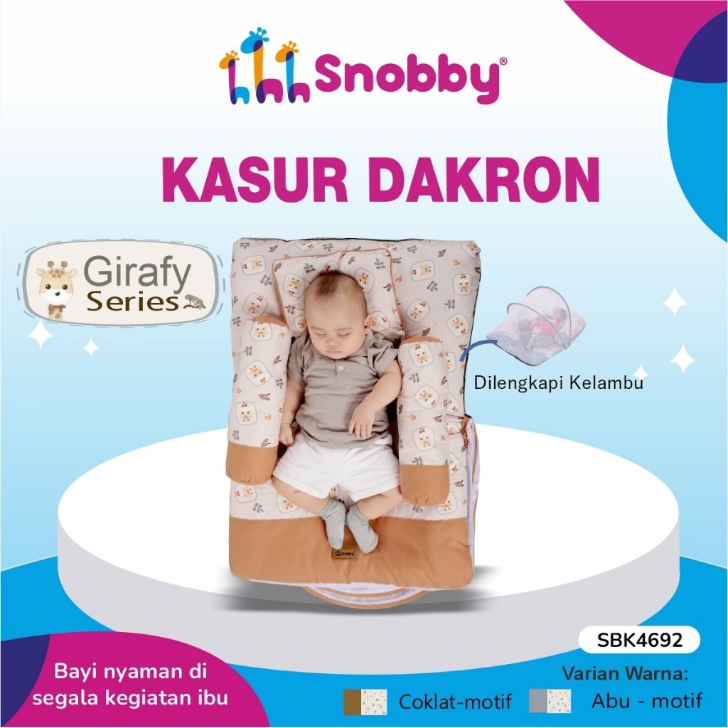 Snobby Girafy Series Kasur Bayi Dakron + Kelambu - Kasur Bayi
