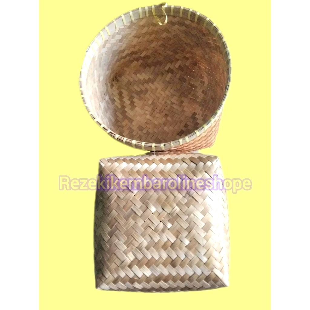 Tumbu Anyaman Bambu Jumbo Diameter 30 33 Cm/Besek Bambu Jumbo/Tempat Nasi Bambu/Tumbu Bambu/Tompo Ju