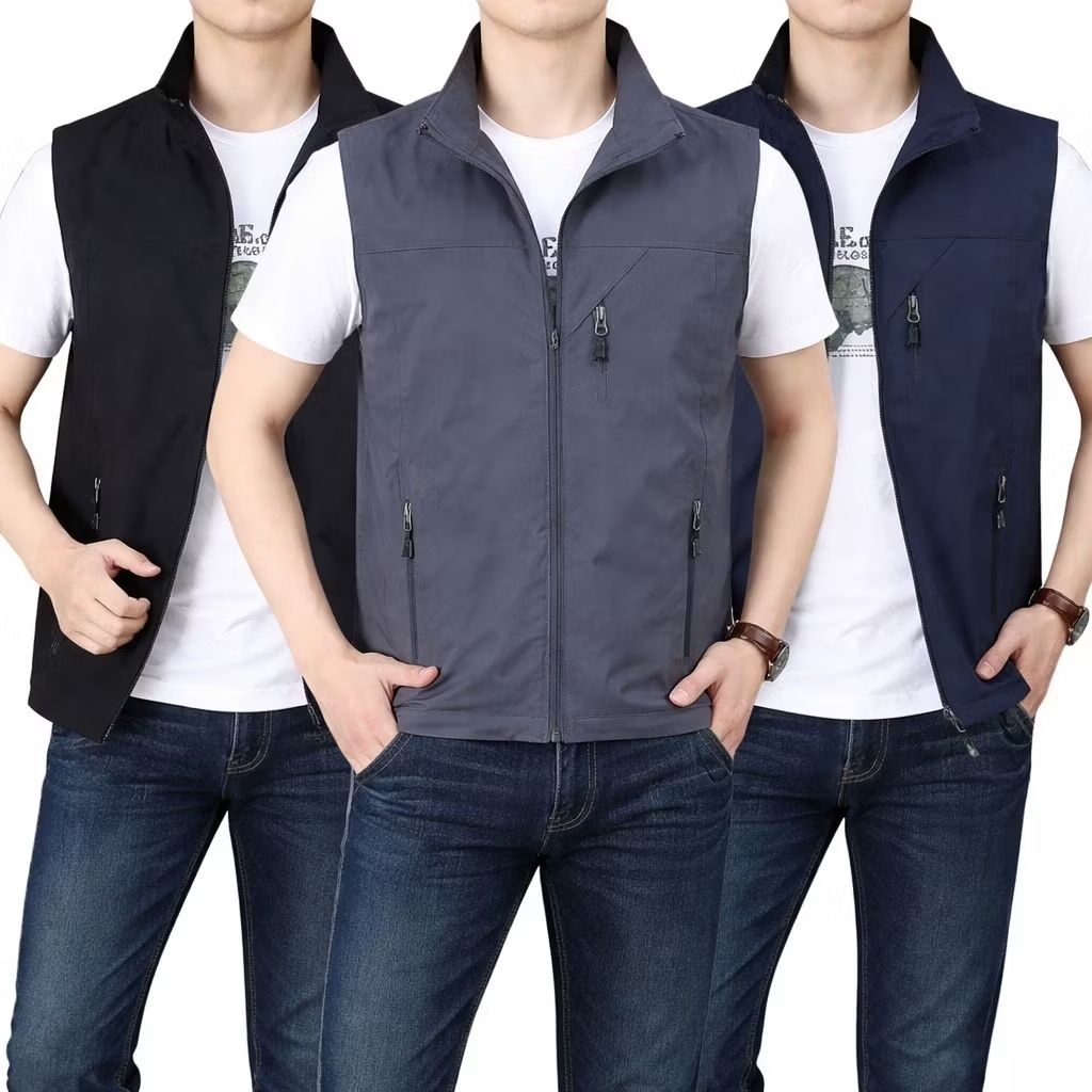 Rompi Pria Casual Premium Vest Outdoor Anti Angin Banyak Kantong