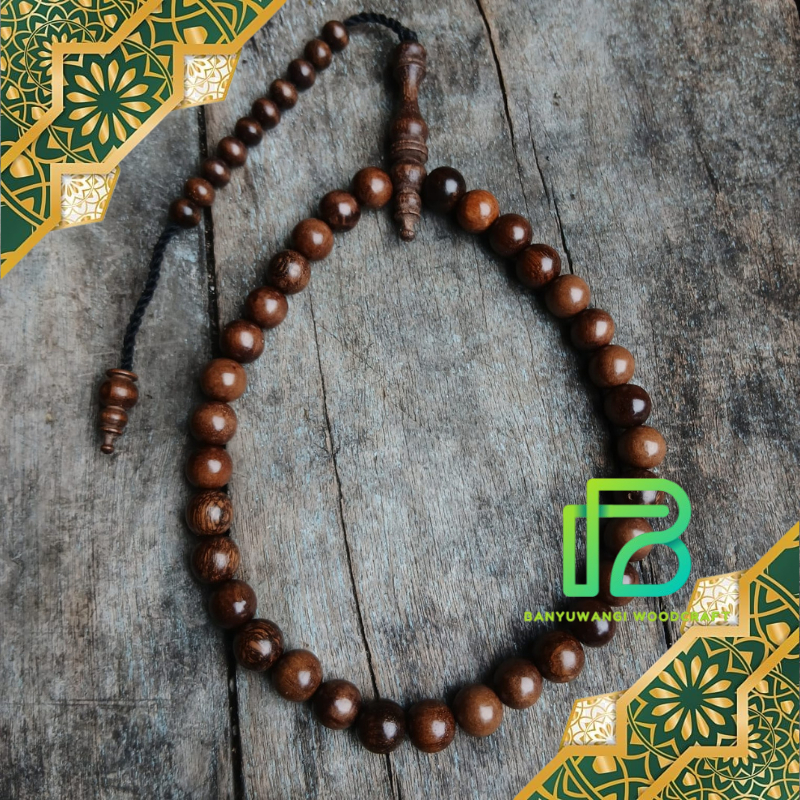 Tasbih  gaharu 33 butir 10mm tasbih gaharu asli