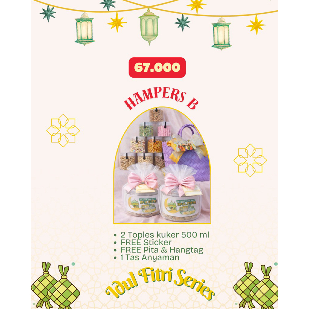 Hampers Idul Fitri B / Kue Lebaran / Tas Anyaman
