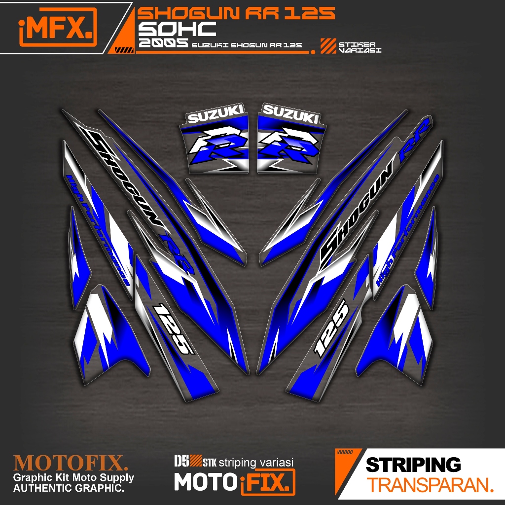STRIPING UV/TRANSPARAN SHOGUN 125 RR STICKER K1 STIKER BENING SHOGUN 125RR 2008