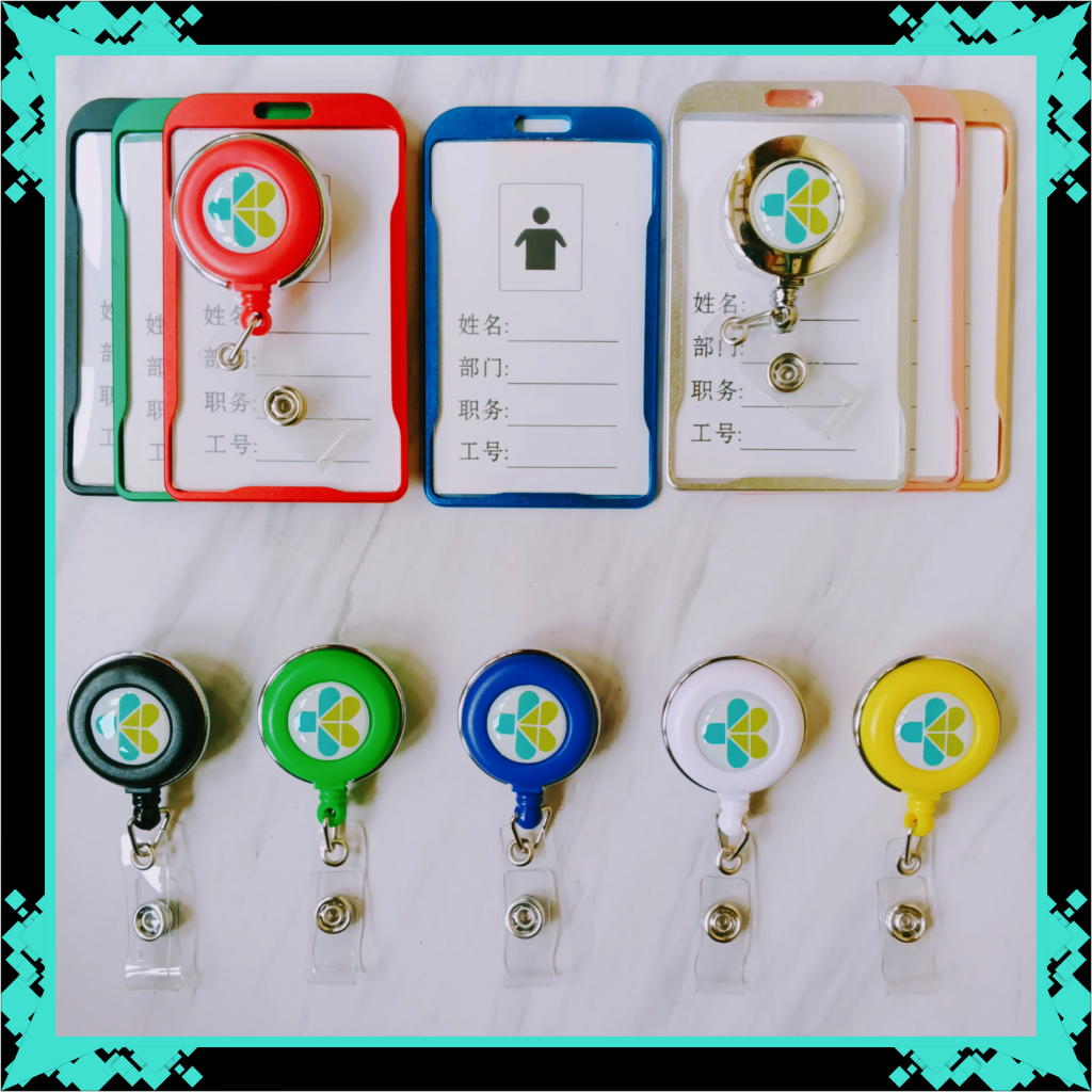 Yoyo Gantungan Id Card Silver & Putar Kemenkes : Kementerian Kesehatan & Holder Tempat Id Card Alumi