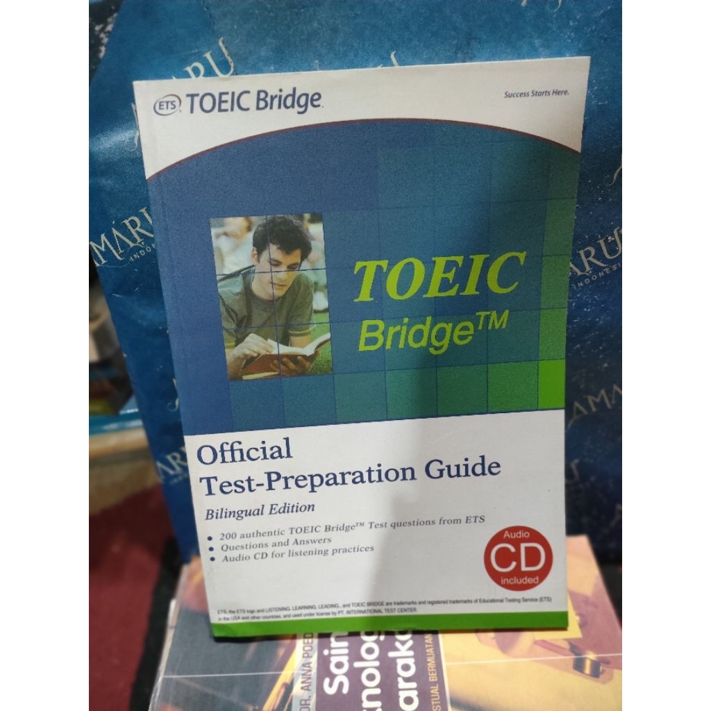 ORIGINAL BUKU TOEIC  BRIDGE OFFICIAL TEST PREPARATION GUIDE  BILINGUAL EDITION TANPA CD