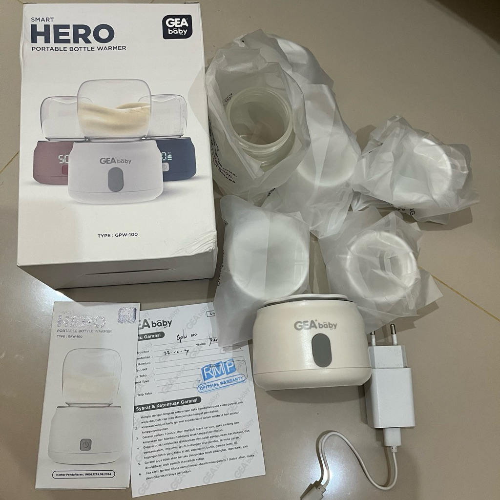 Preloved Gea Baby Smart Hero Portable Bottle Warmer GPW-100 Penghangat botol susu Pemanas ASI elektr