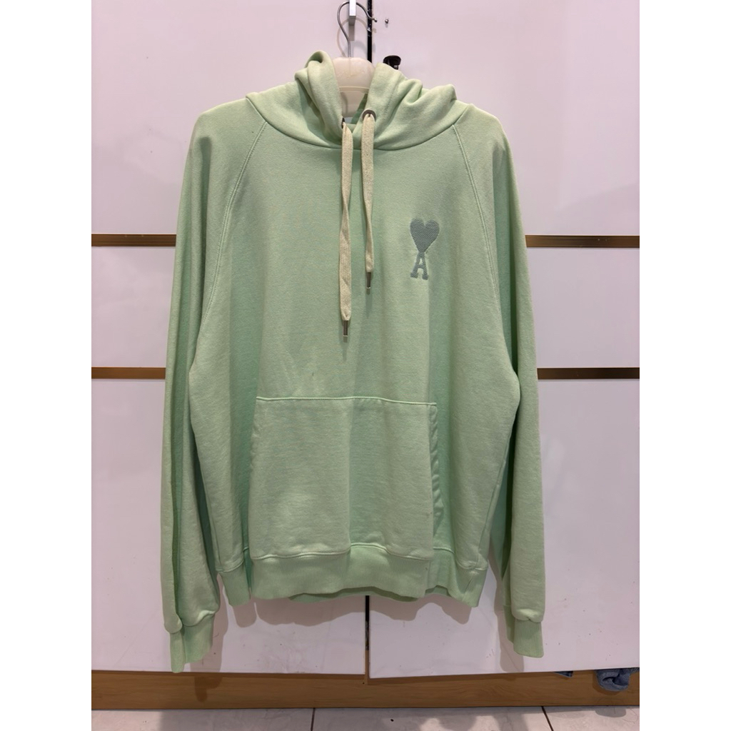 Jaket hoodie Ami Paris mint green