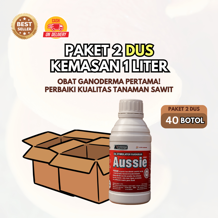 AUSSIE Paket 2 Dus Pupuk Sawit 1 Liter | Booster Nutrisi Sawit Grosir Obat Ganoderma 40 Botol