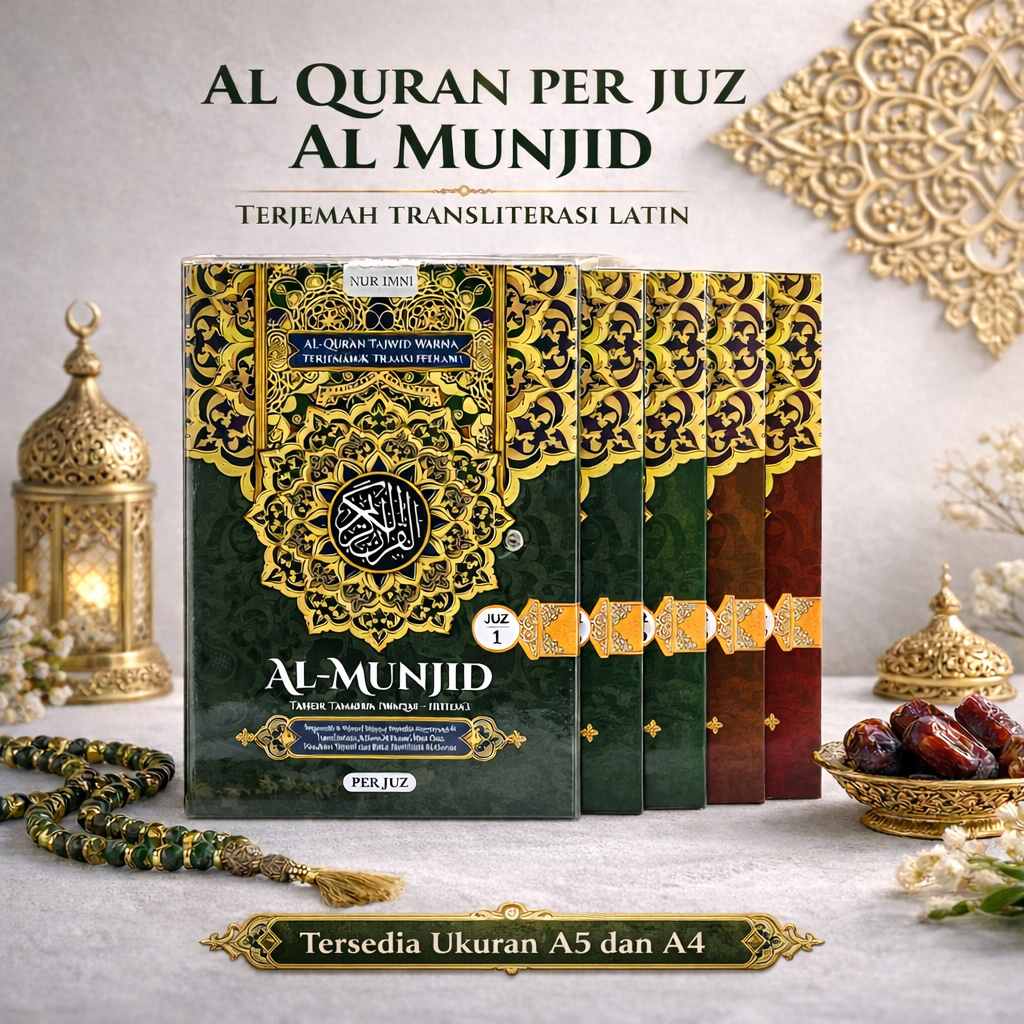 Al Quran Per Juz Mujazza Ukuran A4 dan A5 Al Munjid Terjemahan Tajwid Warna Transliterasi Latin