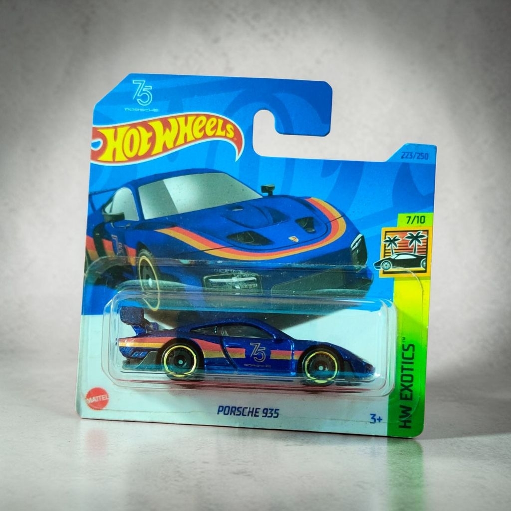 Hotwheels Short card Porsche 935 biru blue rare