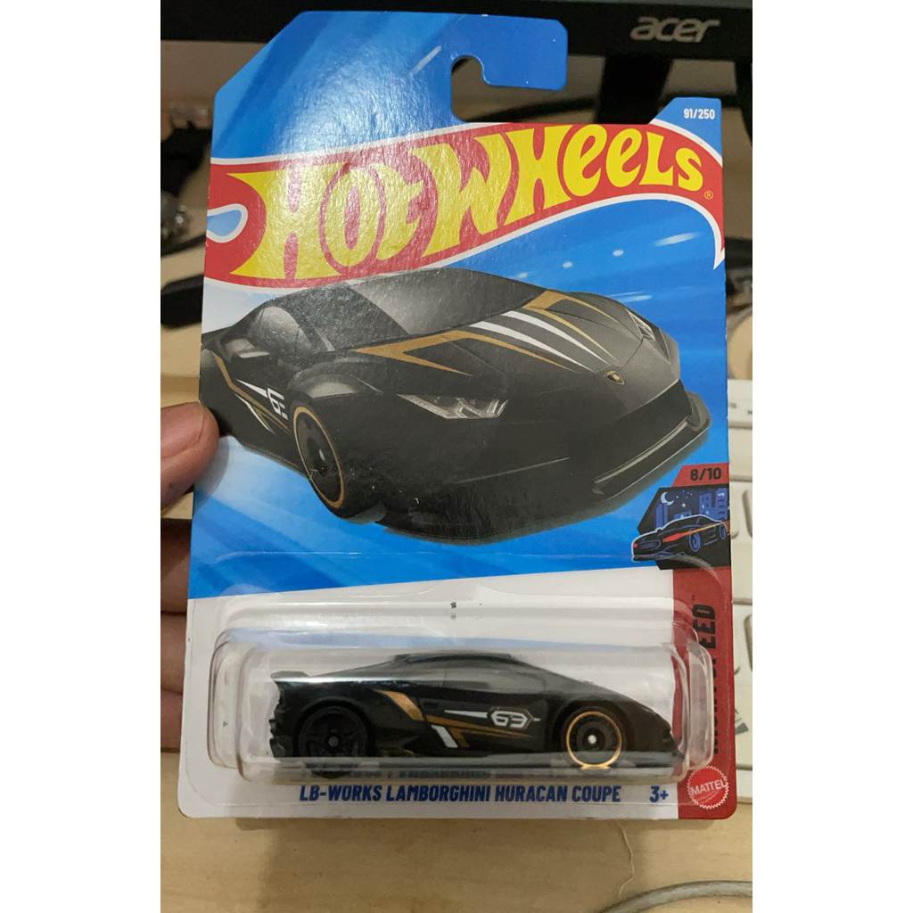 HOTWHEELS LAMBORGHINI HURACAN LBWK BLACK