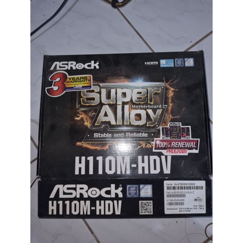 Motherboard ASRock H110M-HDV (LGA 1151) DDR4
