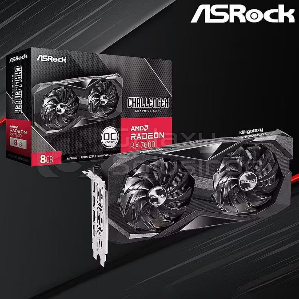 Nama produk : ASRock Radeon RX 7600 challenger 8GB
Harga : 6.098.404
Stock : 1
Berat : 1000gr