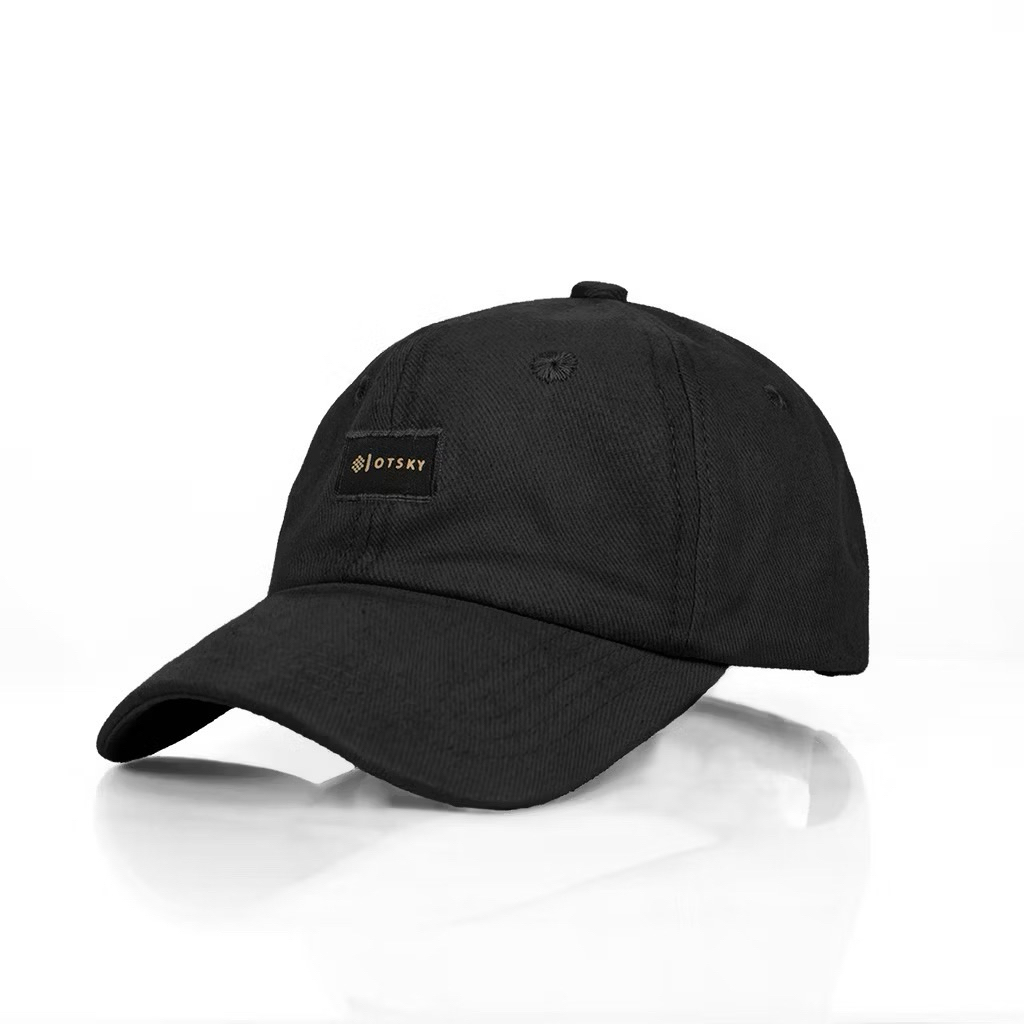 OTSKY - TOPI PRIA POLO CAP BLACK LOGO GOLD