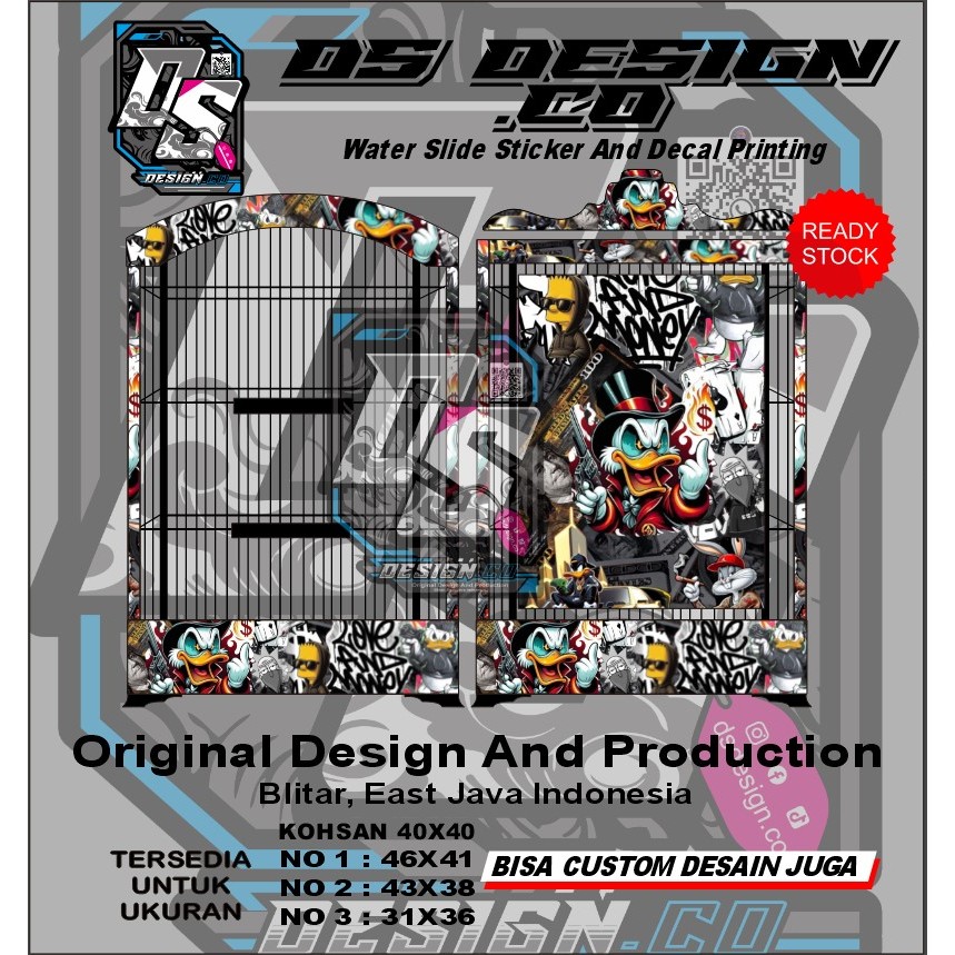 WATER SLIDE decal sangkar donald