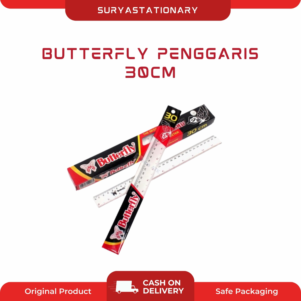 BUTTERFLY PENGGARIS 30CM / BUTTERFLY 30CM / PENGGARIS 30CM (PAK)