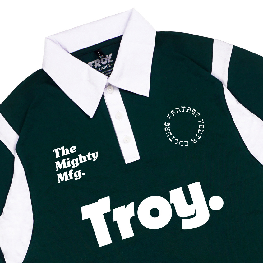 Troy Company Wangky Polo Shirt Green White Mighty - Kaos Polo Wangki Hijau Putih WKD 3128