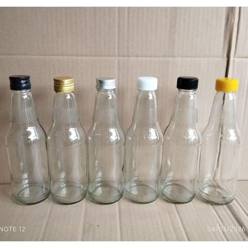 Vsoy, Botol Kaca 300ML, Botol Madu 300ml, Botol Susu, Botol Minuman, Botol Kopi