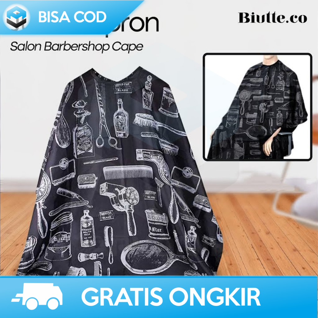 JUBAH GUNTING LIPAT PORTABLE PANGKAS SASAK RAMBUT SALON BARBERSHOP DESAIN STAINLESS STEEL STYLING SA