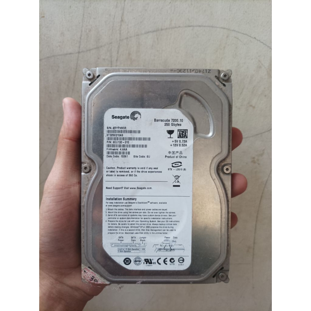 Hardisk Seagate 250Gb 7200RPM