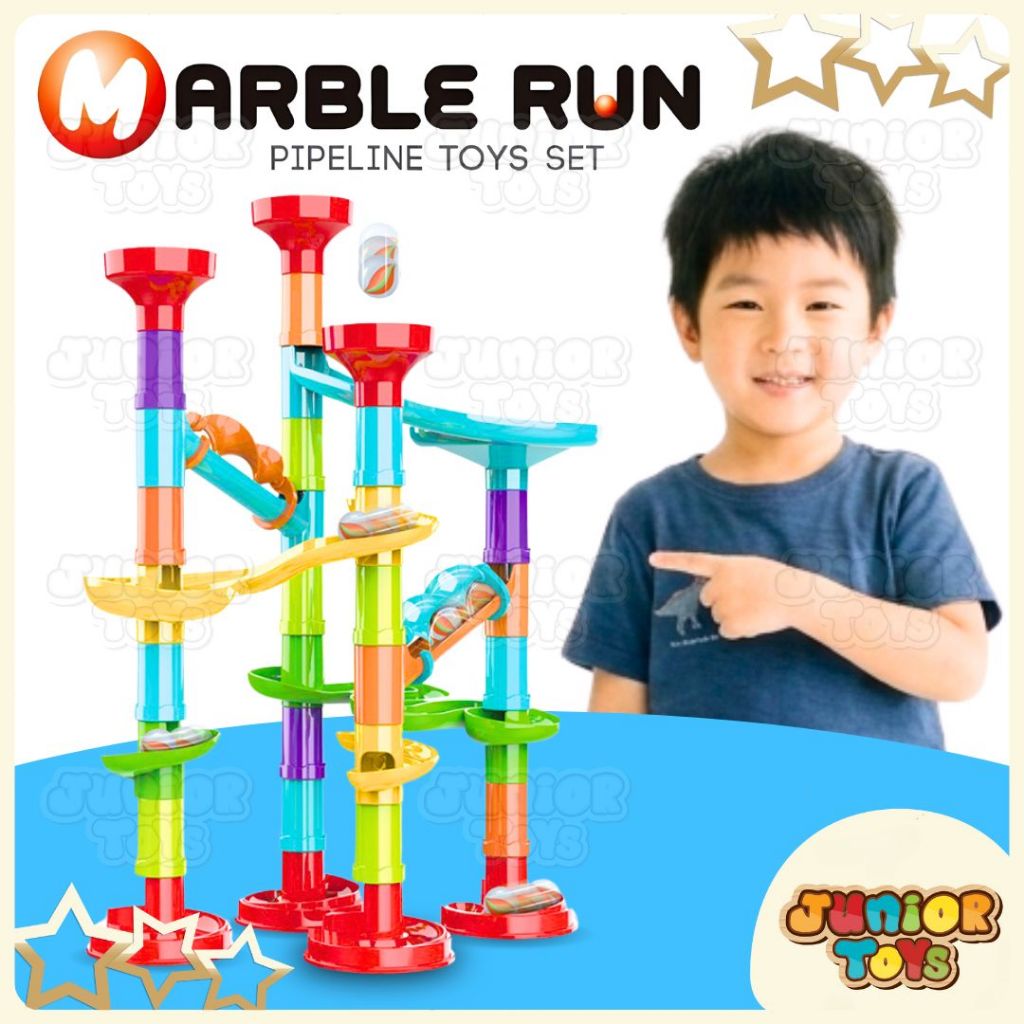 Mainan Marble Run Pipeline Toys Set Pipa Seluncuran Kelereng Marble Run