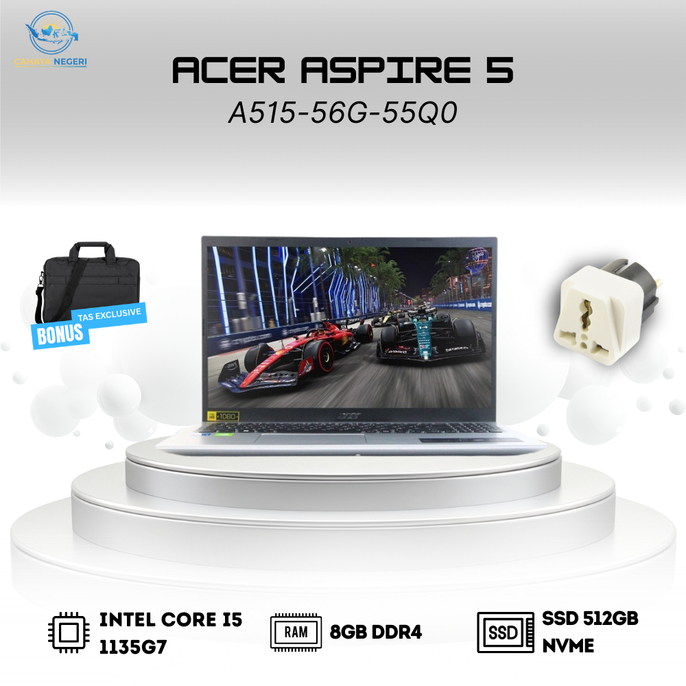 Promo BARU Laptop Acer Aspire 5 A515-56G-55Q0 Intel CORE i5-1135G7 NVIDIA GEFORCE MX450 RAM 8GB SSD 