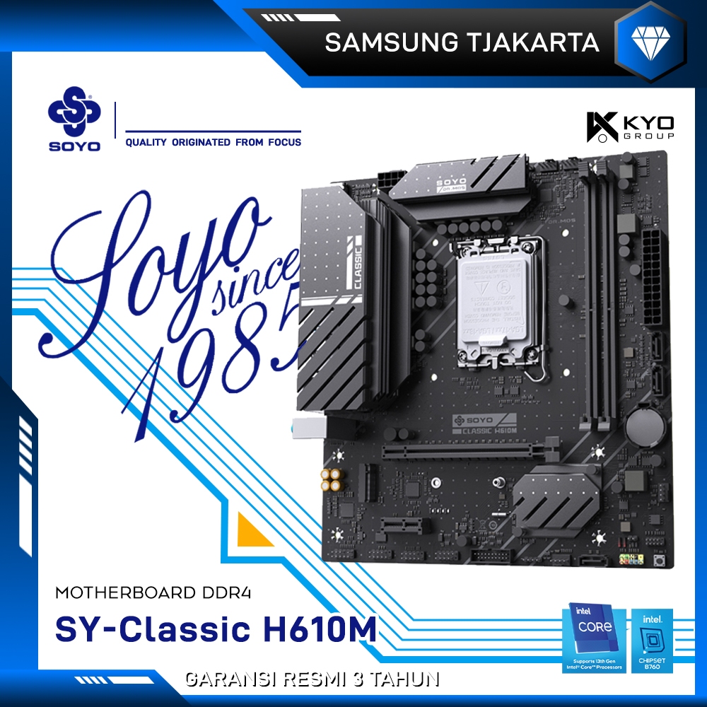 MOTHERBOARD KYO SOYO H610M DDR4 Intel H610M LGA 1700 Micro-ATX MOBO DDR4 M-ATX