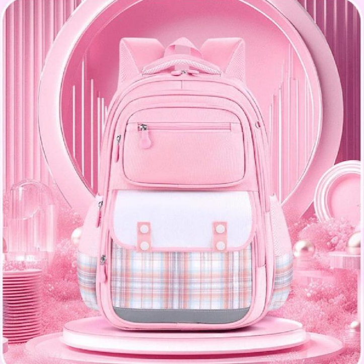 Tas Ransel Backpack Pria Wanita Terbaru Motif Kotak-kotak Fashion