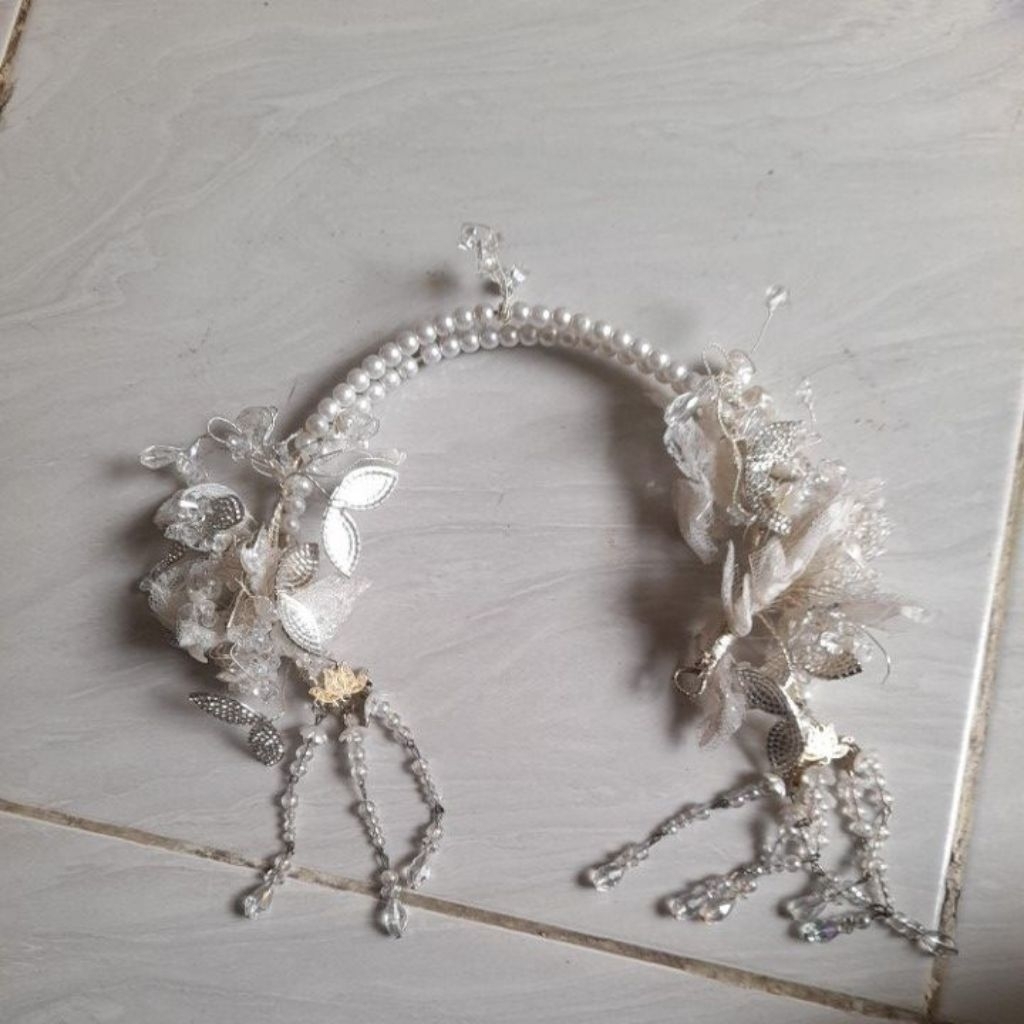 headpiece bando pengantin hijab/aksesoris weding