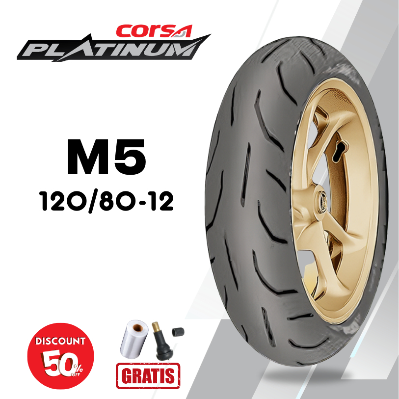 Ban Motor CORSA M5 PLATINUM 120/80 Ring 12 Tubeless