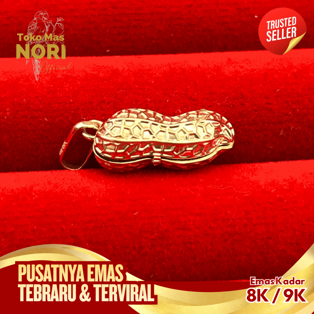 LIONTING KACANG ADA ISI - EMAS 8K - TOKO MAS NORI OFFICIAL