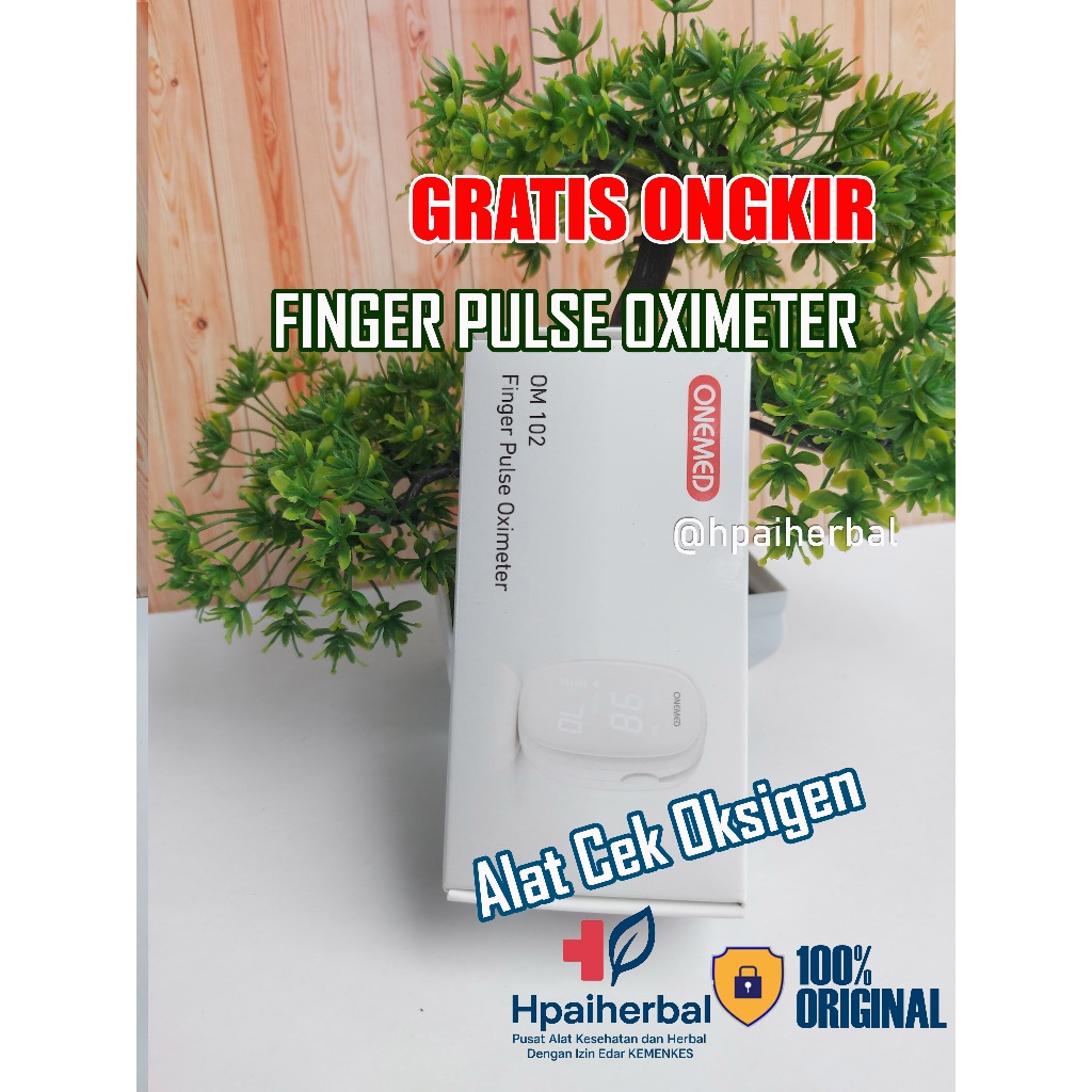 Pulse Oximeter Onemed Original – Alat Cek Saturasi Oksigen SpO2 & Detak Nadi Digital Akurat