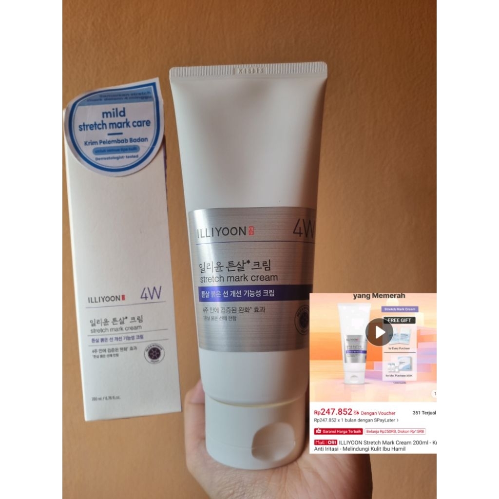ILLIYOON Stretch Mark Cream 200ml - Krim Anti Iritasi - Melindungi Kulit Ibu Hamil