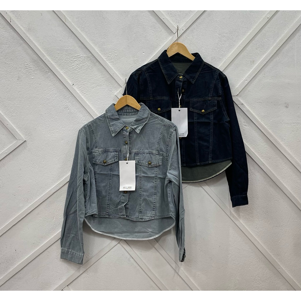 Blus Wanita Import Bahan Jeans 275