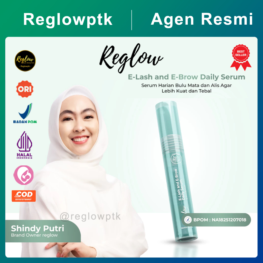 REGLOW E-Lash and E-Brow Serum Menebalkan Bulu Mata Alis Capixyl Keratin 4ml