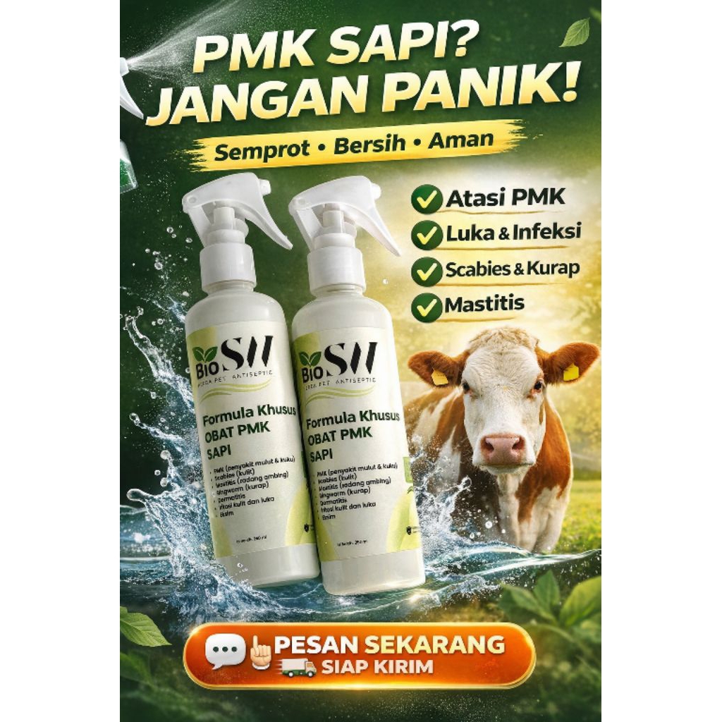 BIOSW Obat PMK Sapi Penyakit Mulut dan Kuku Pada Sapi