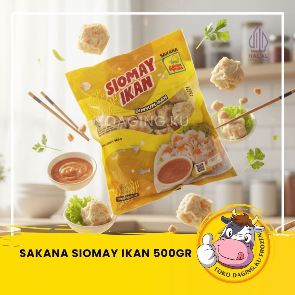 Sakana Siomay Ikan 500GR Frozen Cemilan Enak Halal Kenyal