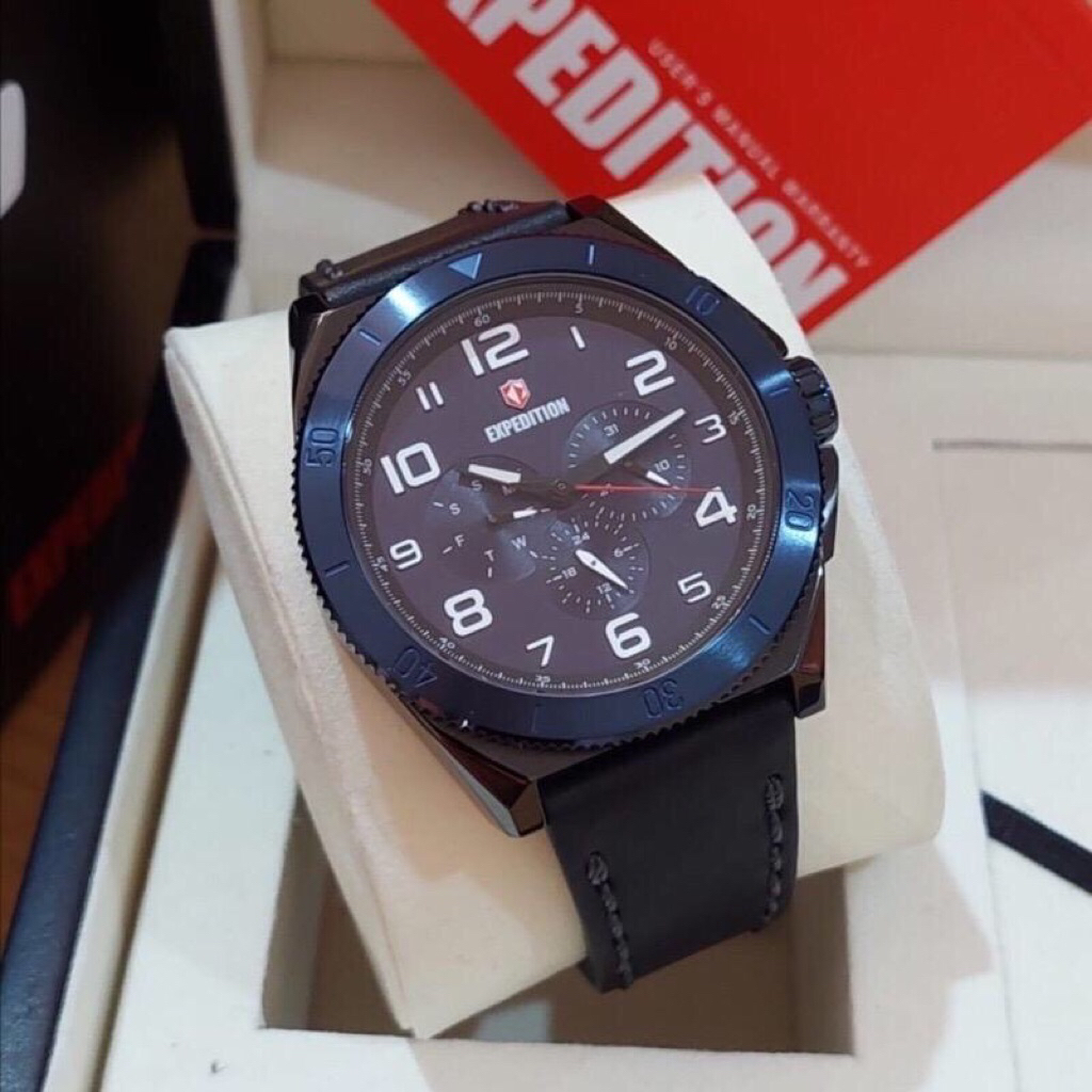 JAM TANGAN PRIA EXPEDITION 6823MF / E6823M / EXPEDITION 6823 LEATHER [ORIGINAL]