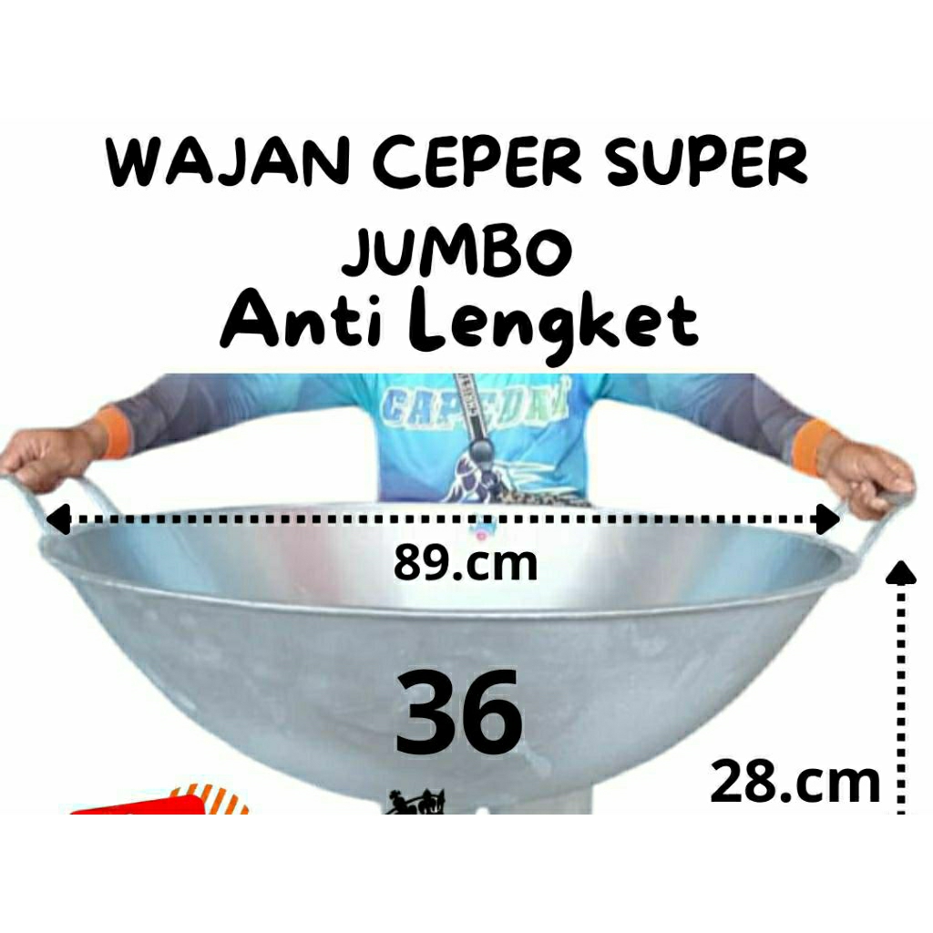 wajan kancah nomor 36 katel besar bahan almunium cor