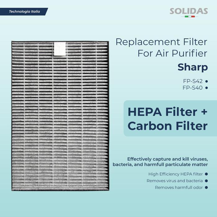 Hepa Filter Air Purifier Sharp FP-S42/FP-S40/HEPA+Carbon Replacement Sharp Air Purifier Filter