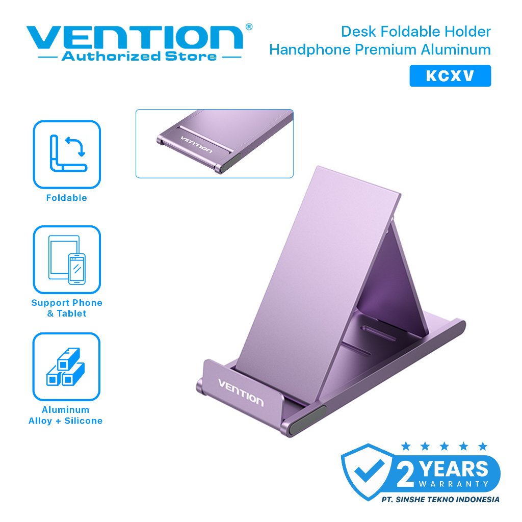 Vention Holder Handphone KCX Stand Desk Foldable Dudukan Aluminum Premium