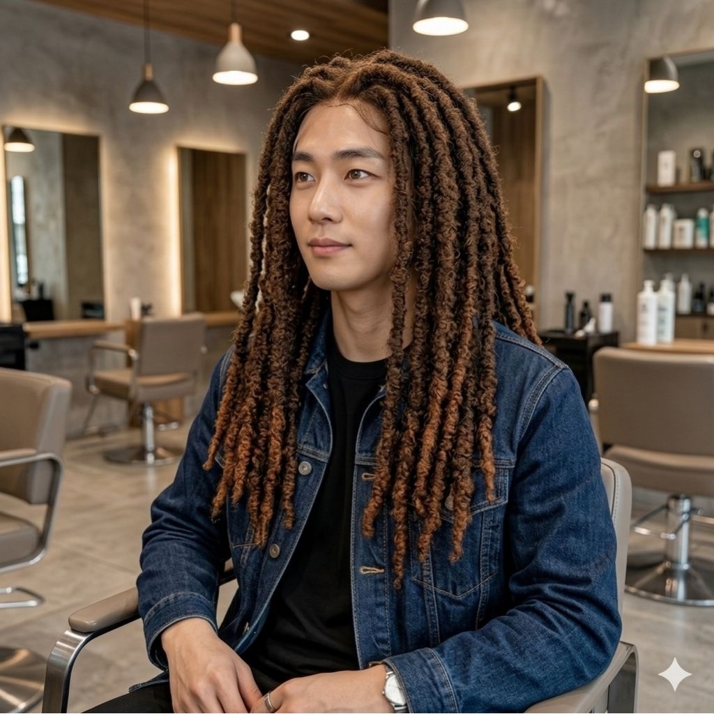 Wig Gimbal Besar Rambut Panjang Rambut Palsu Gimbal Bob Marley Kode Gimbal Manggar Panjang