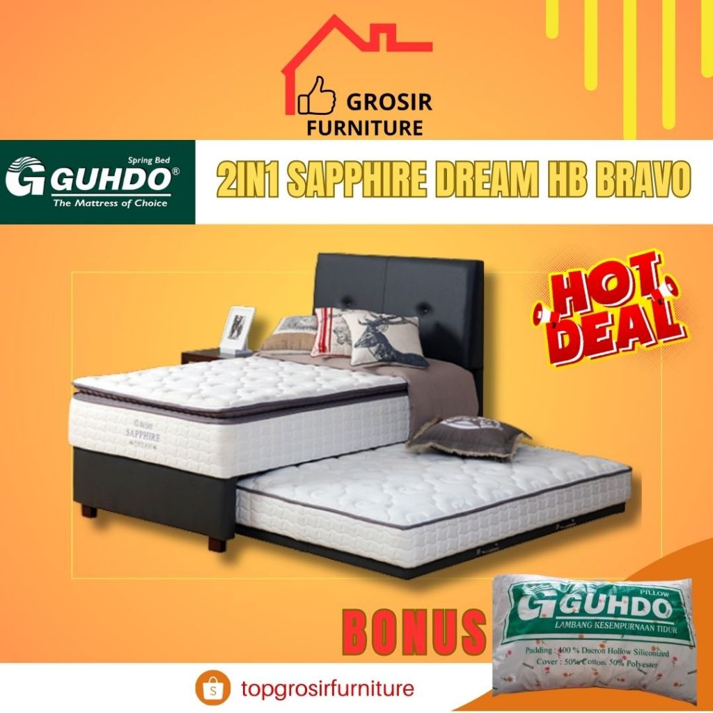 2IN1 KASUR GUHDO SAPPHIRE DREAM HB BRAVO