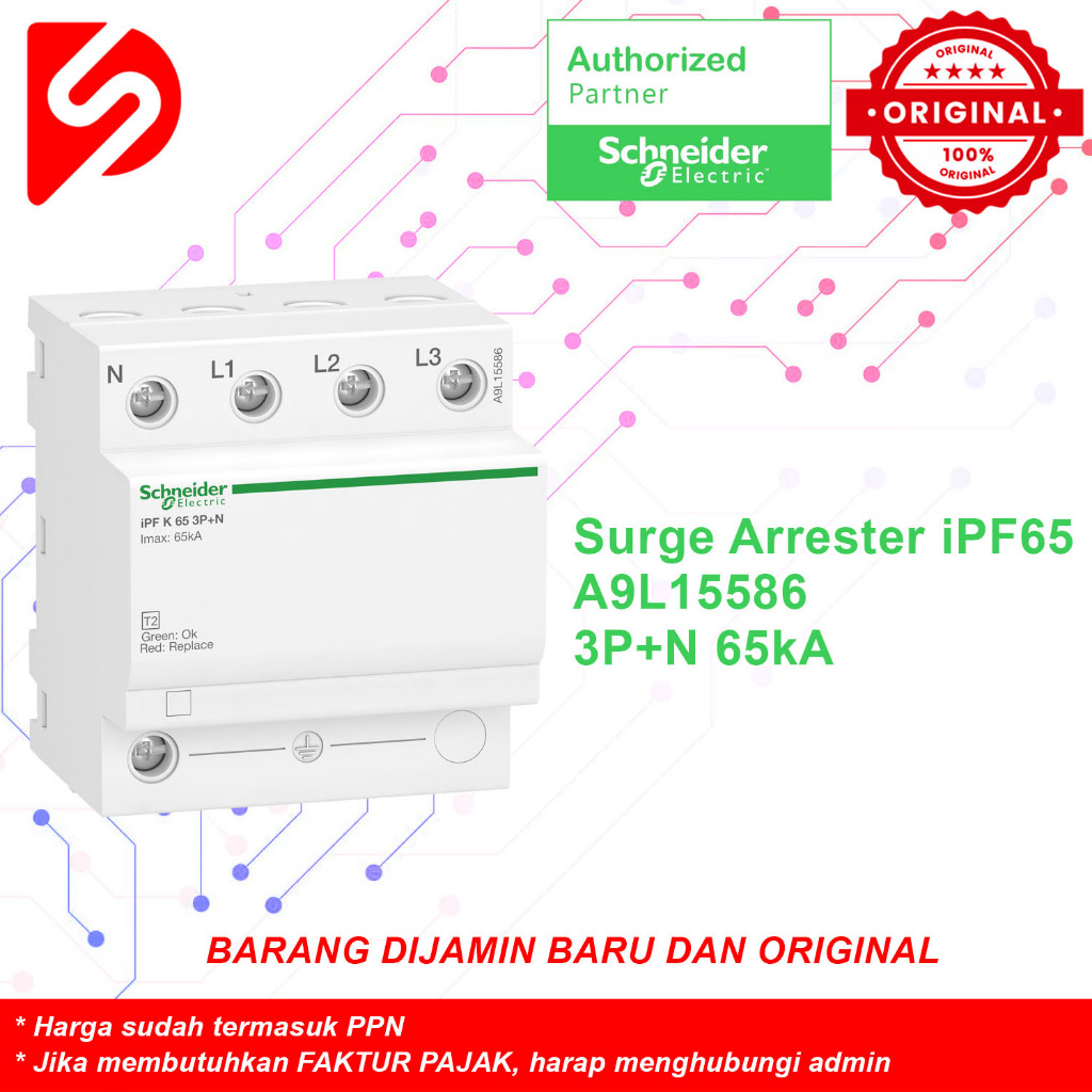 Surge Arrester iPF65 3P+N 65kA A9L15586 Original Schneider