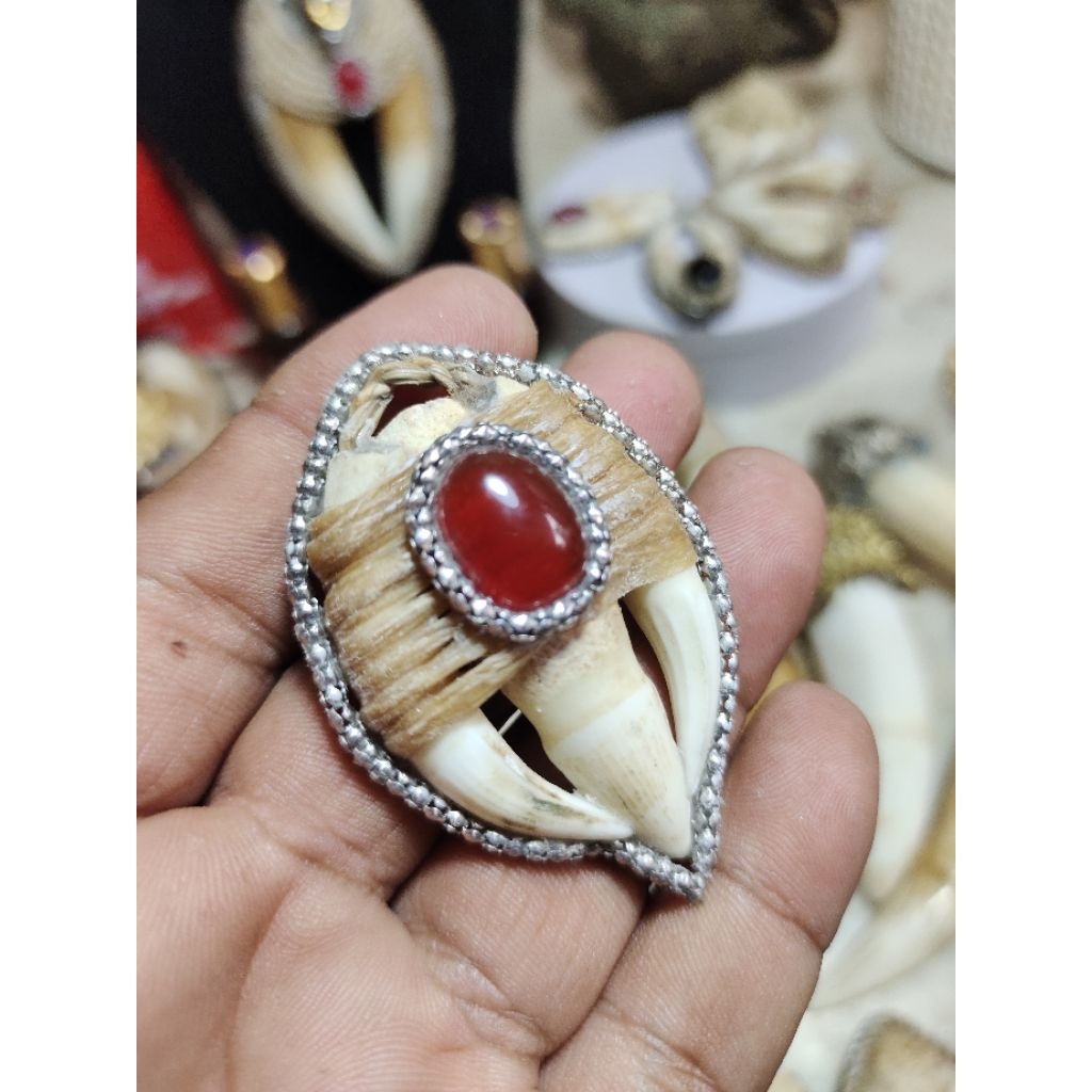 Kalung Etnik Tribal Taring Buaya