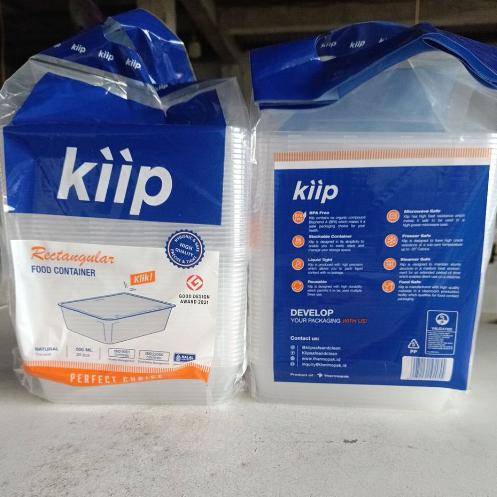 Twinwall Kiip Foid Countainer ukuran 500Ml isi 25pcs