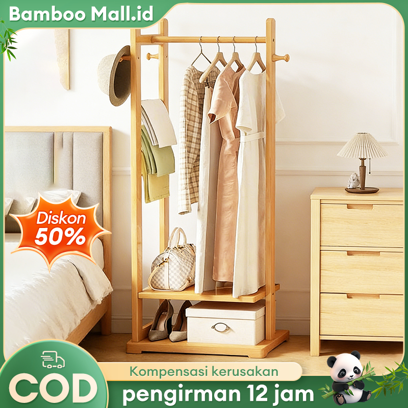 Gantungan Baju Gantungan Baju Bambu Rak Gantungan Baju Gantungan Baju Berdiri Rak Pakaian